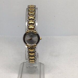 Vintage Bulova Women's Two-Tone Watch with Heart Band and Diamond Accent 98P11
